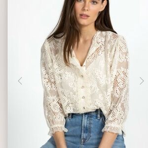 Johnny Was Betty Blouse Woman’s S Cream